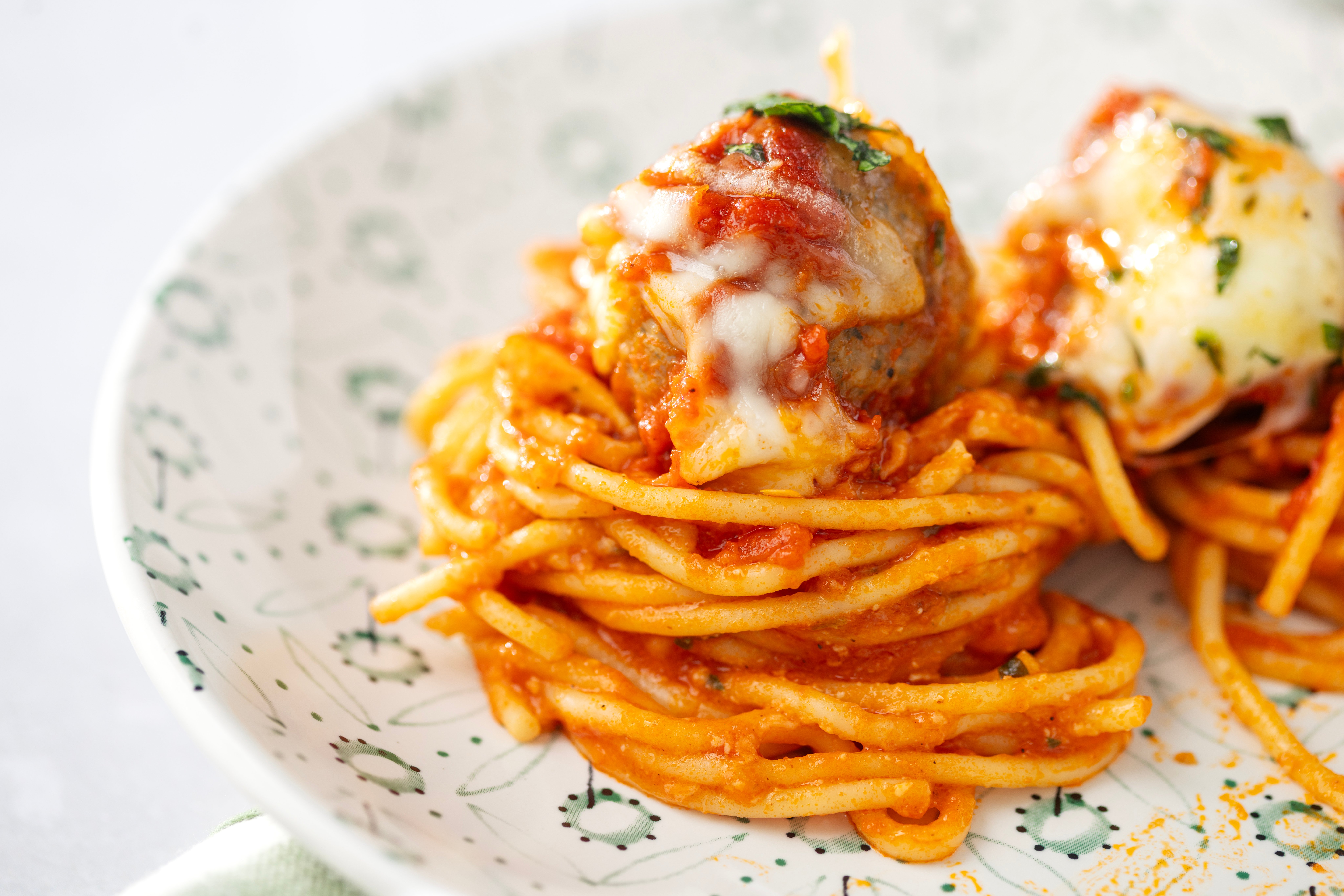 Cheesy Spaghetti and Meatball Casserole