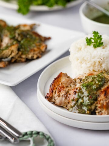 Easy Chimichurri Chicken Thighs
