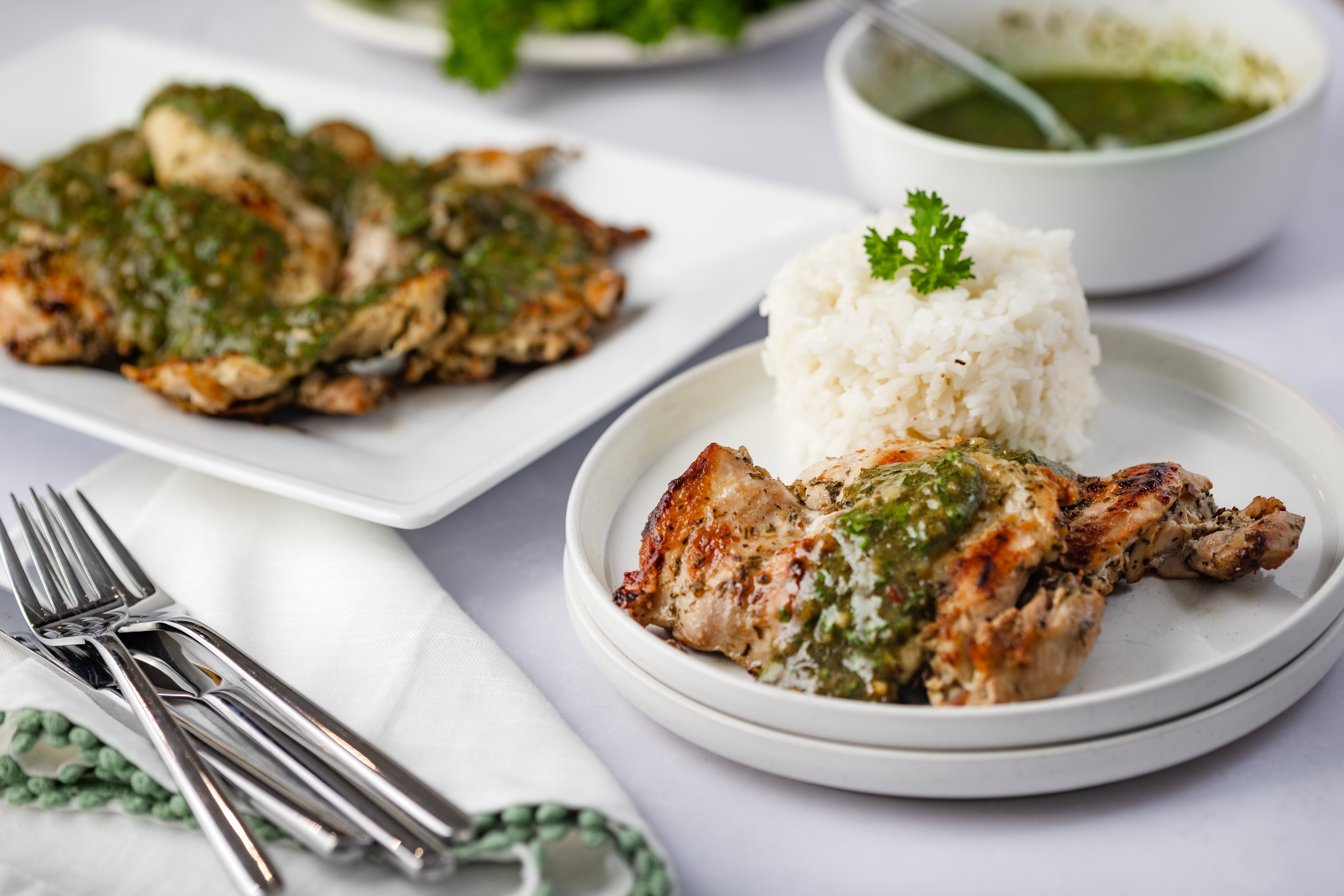 Easy Chimichurri Chicken Thighs