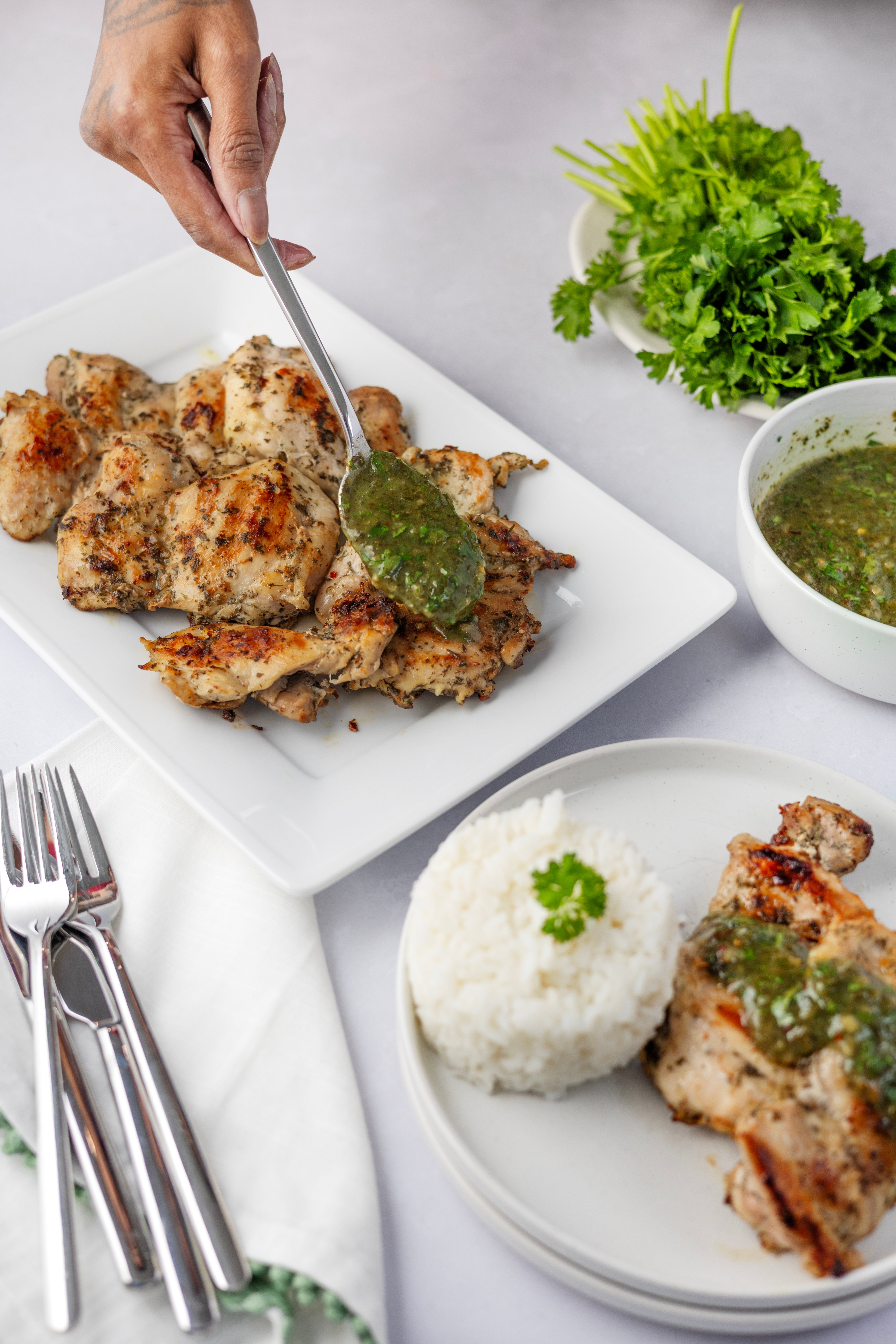 Easy Chimichurri Chicken Thighs