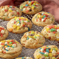 Fruity Pebbles White Chocolate Cookies