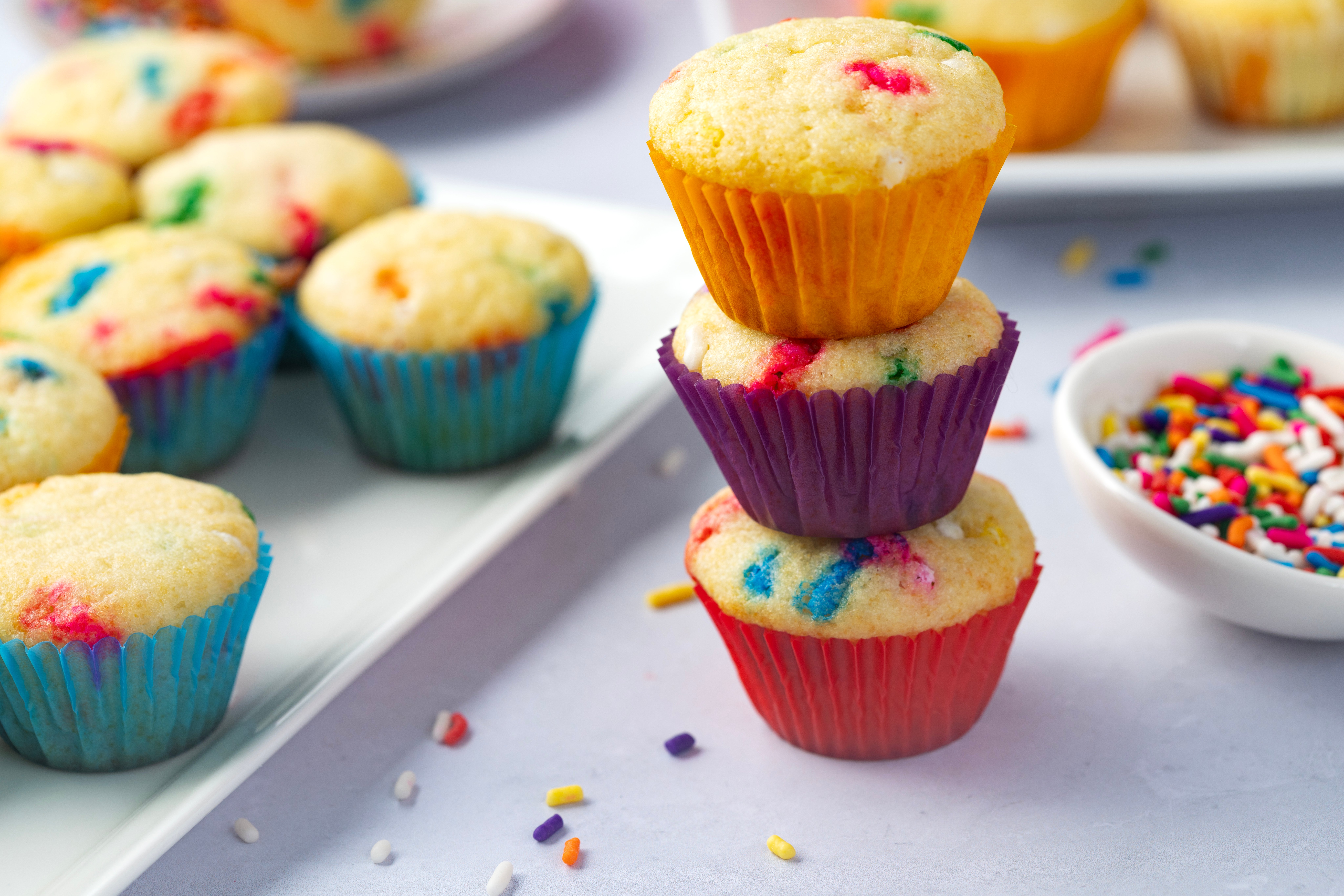 Easy Mini Funfetti Muffins