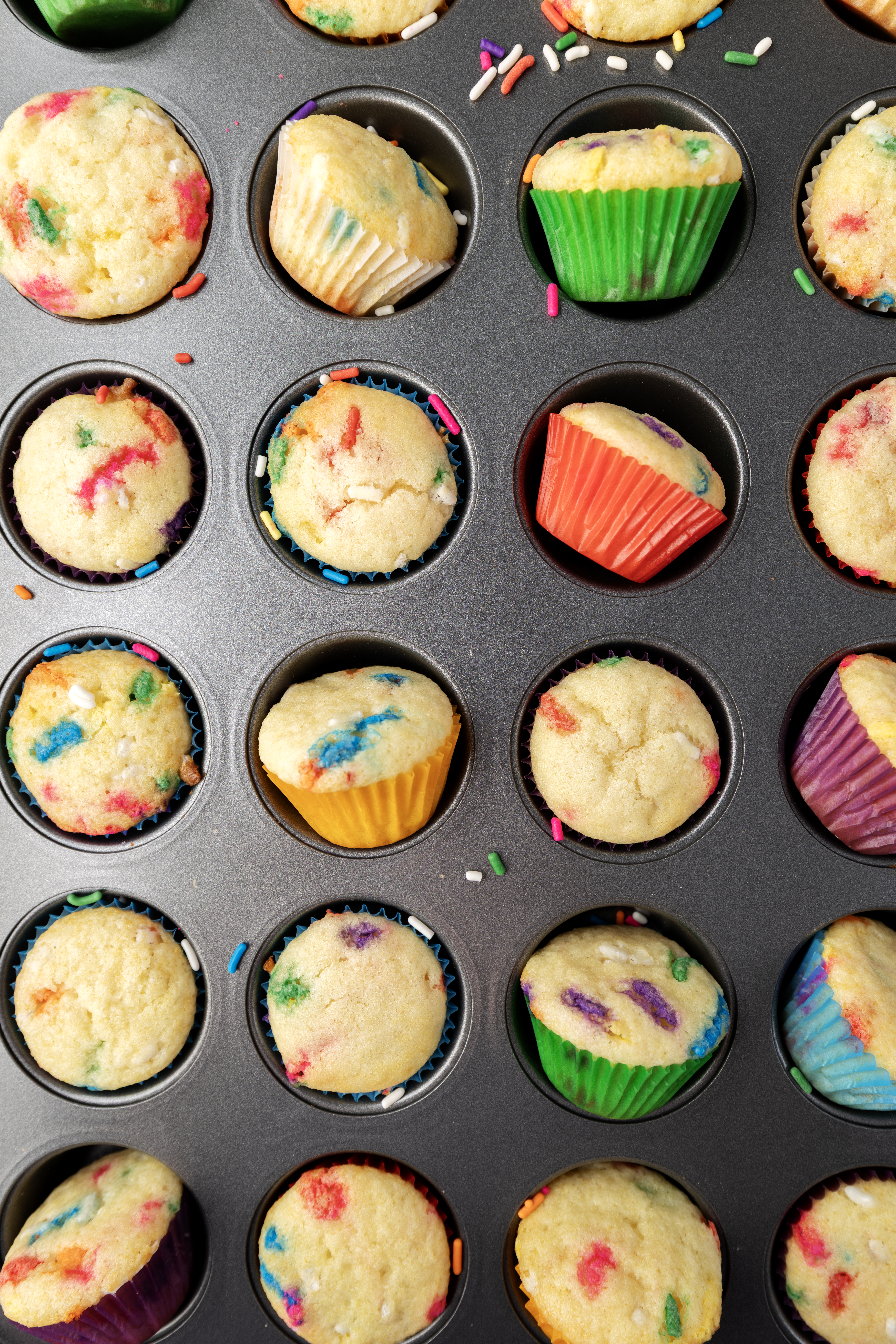 Easy Mini Funfetti Muffins