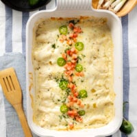 Creamy White Chicken Enchiladas
