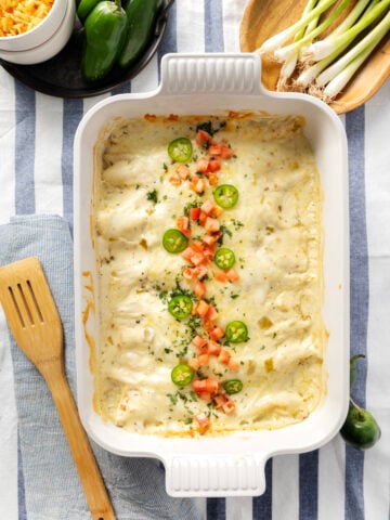 Creamy White Chicken Enchiladas