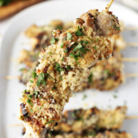 Ranch Garlic Parmesan Chicken Skewers