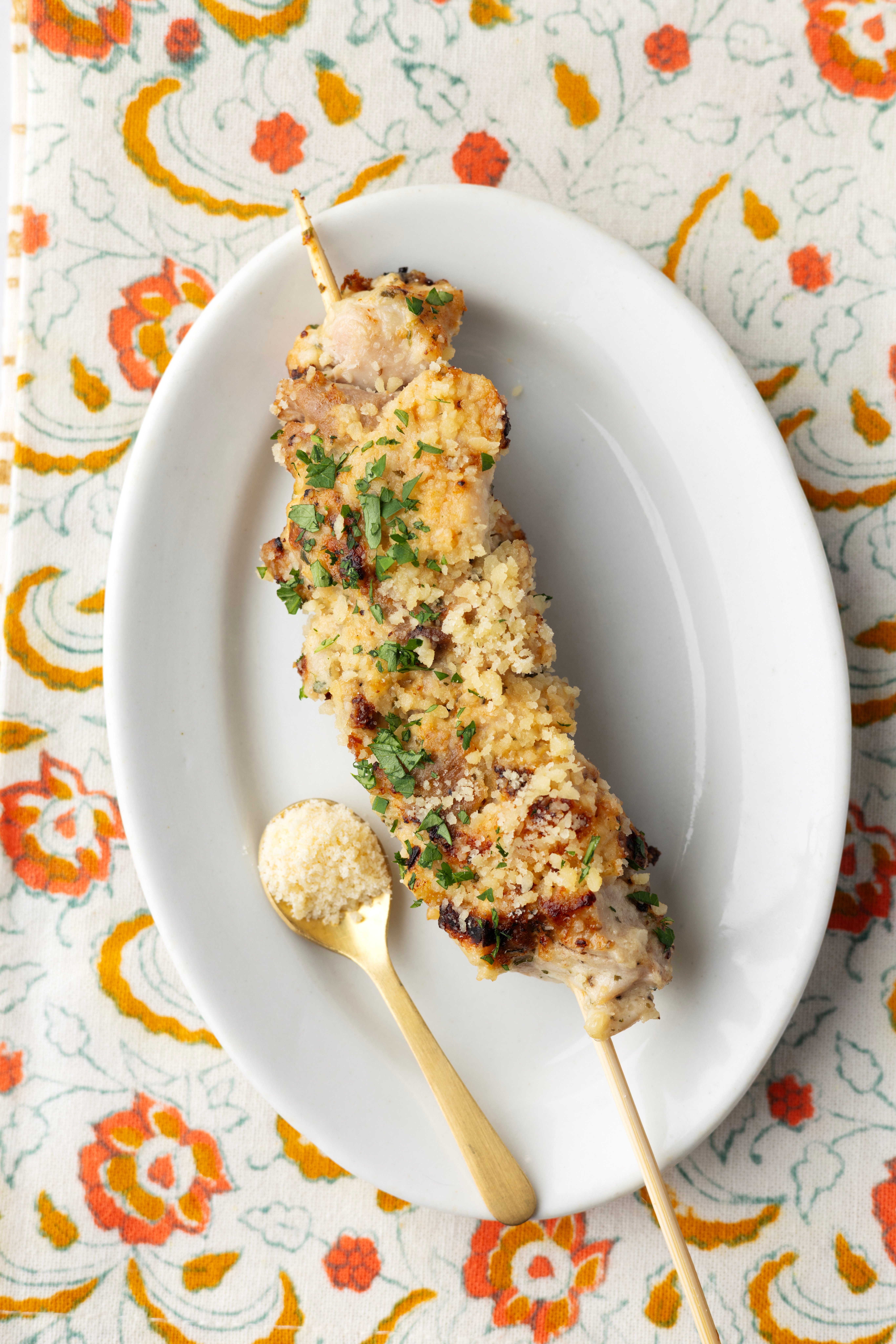 Ranch Garlic Parmesan Chicken Skewers